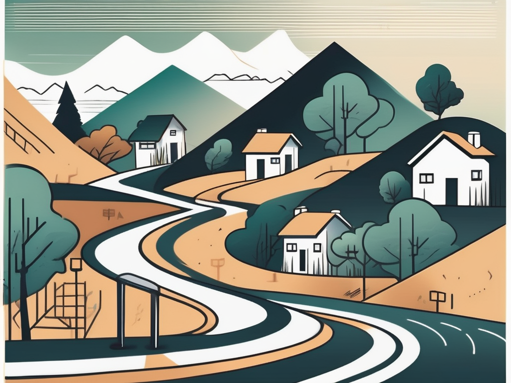 A road winding up a hill