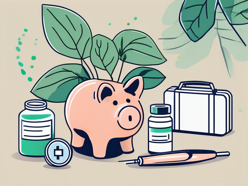 A health savings account card next to a medical kit