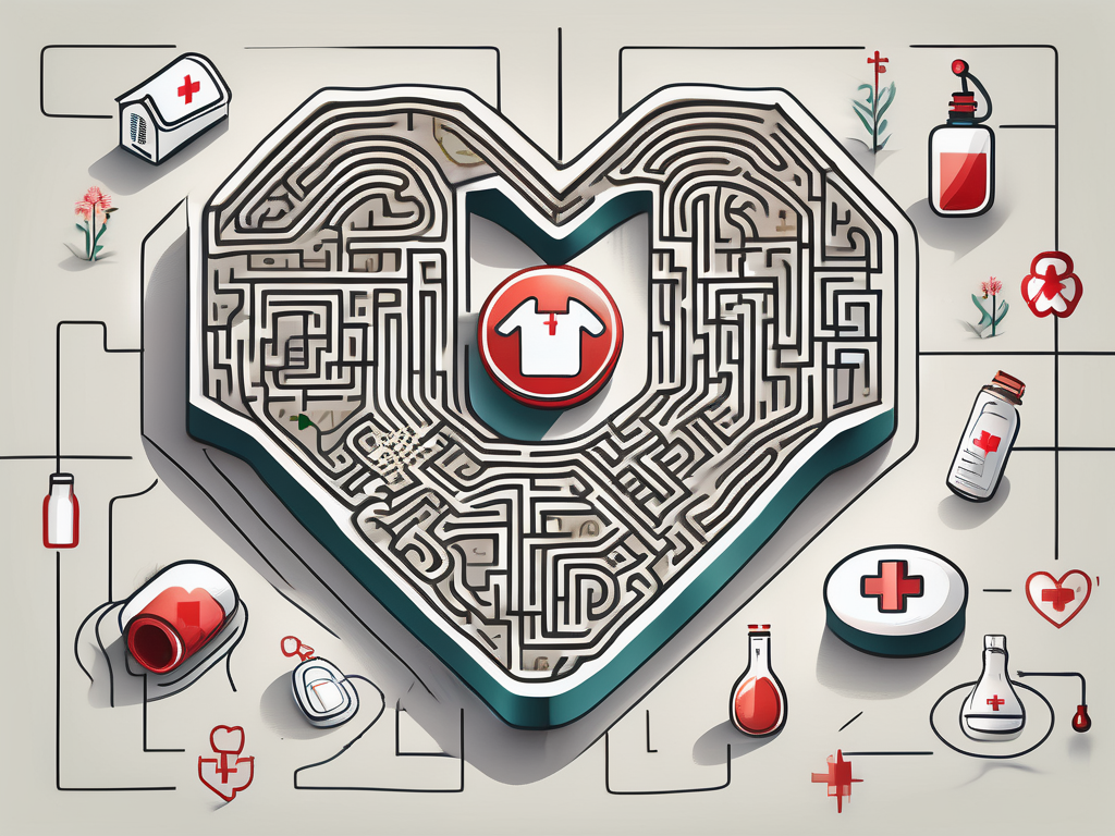 A complex maze or labyrinth