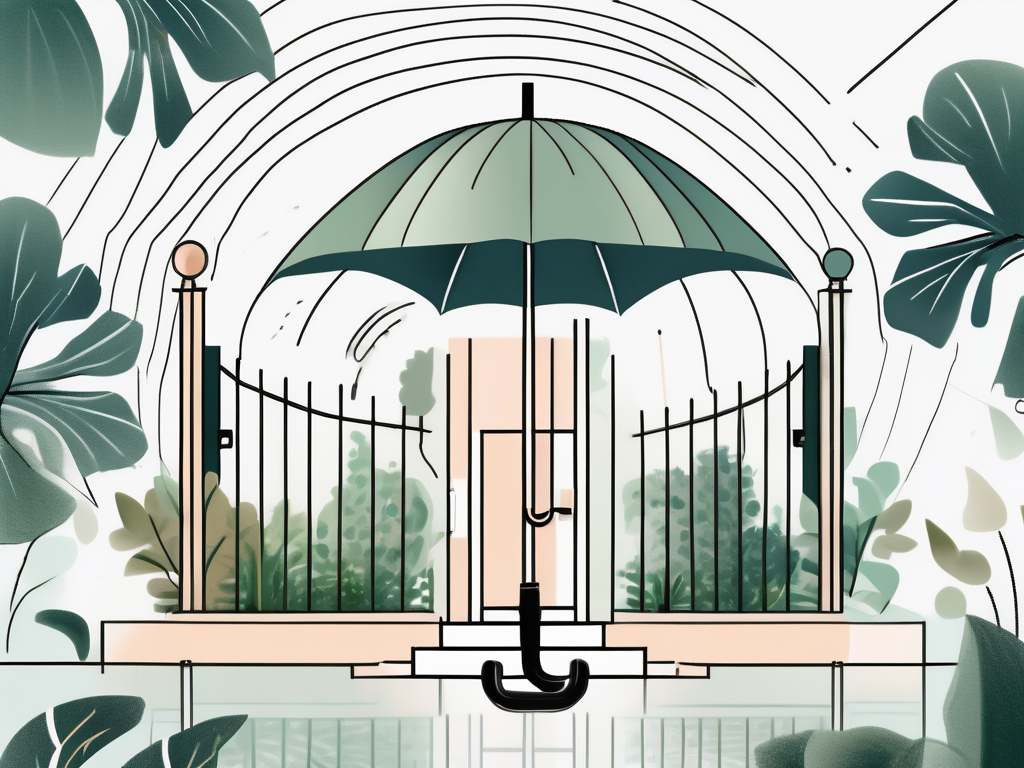 A grand estate with lush gardens